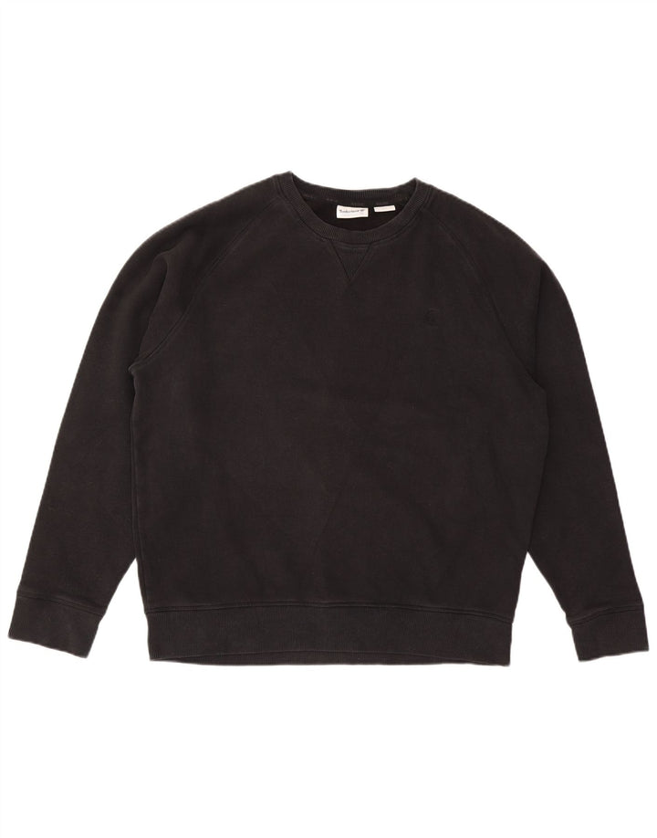 Timberland Felpa da uomo Maglione grande cotone nero