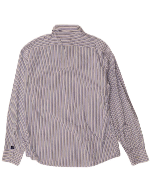 TRUSSARDI JEANS Camicia Uomo Blu Medio Cotone Rigato