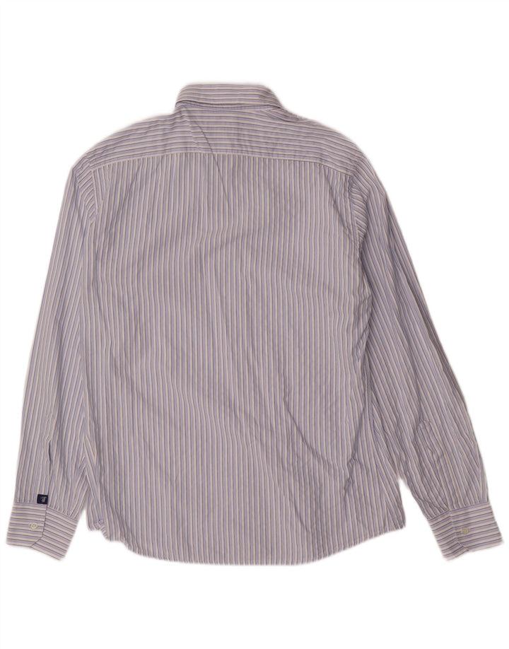 TRUSSARDI JEANS Camicia Uomo Blu Medio Cotone Rigato