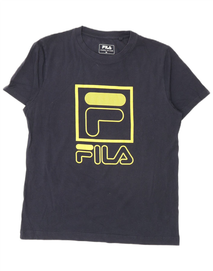 T-shirt grafica da uomo Fila Top blu navy medio