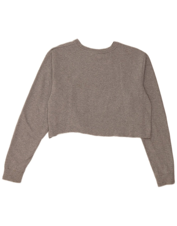 Top corto da donna Kappa a maniche lunghe UK 18 XL Grigio