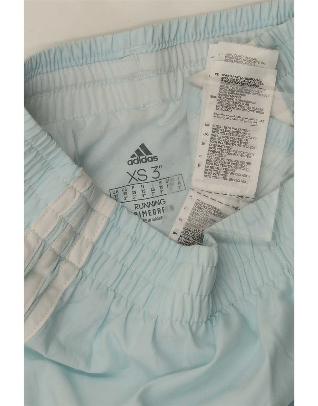 Pantaloncini sportivi Adidas Primegreen da donna XS blu poliestere