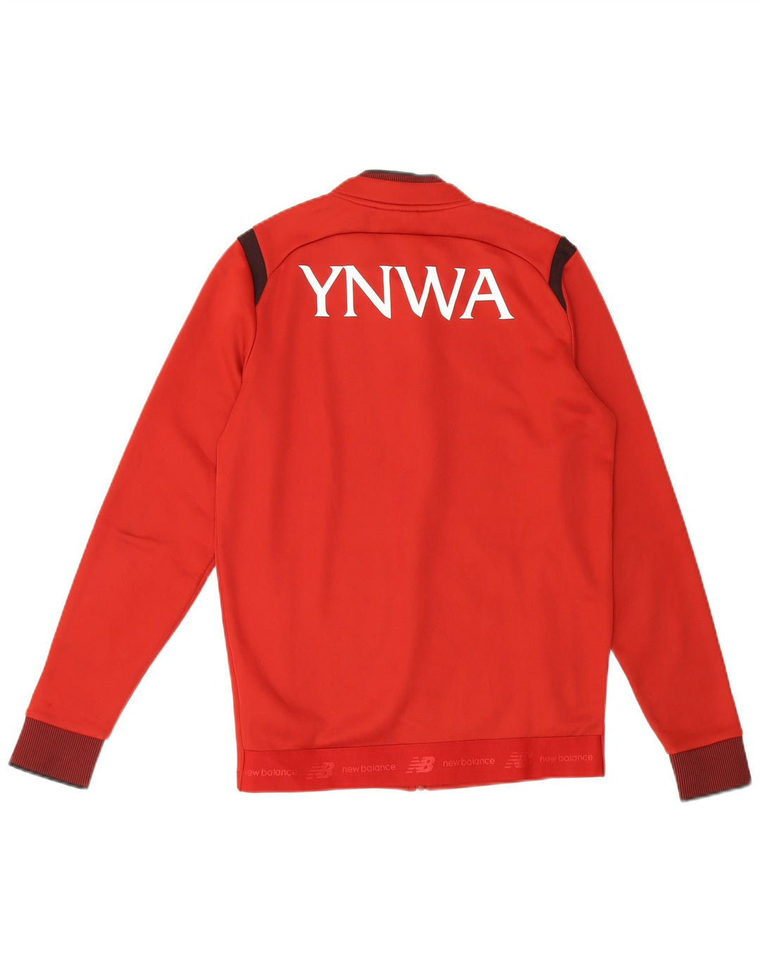 Giacca da ginnastica da uomo con grafica New Balance Liverpool, colore rosso medio