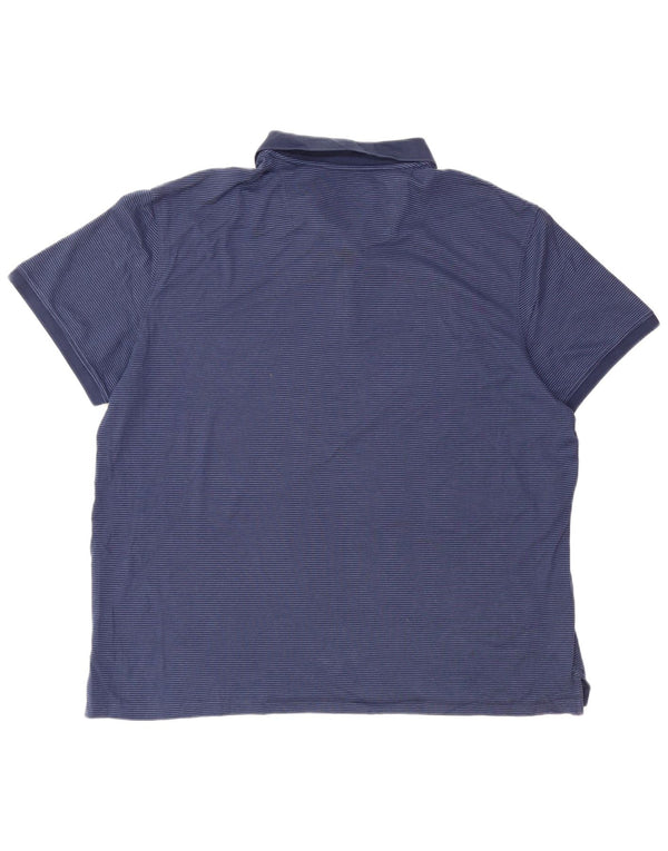 Polo da uomo CALVIN KLEIN 2XL cotone gessato blu navy