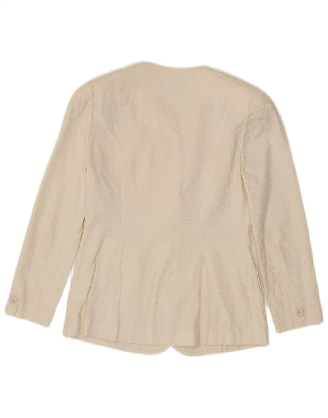 Giacca blazer da donna a 1 bottone Jun Ashida UK 10 Small Off White geometrica