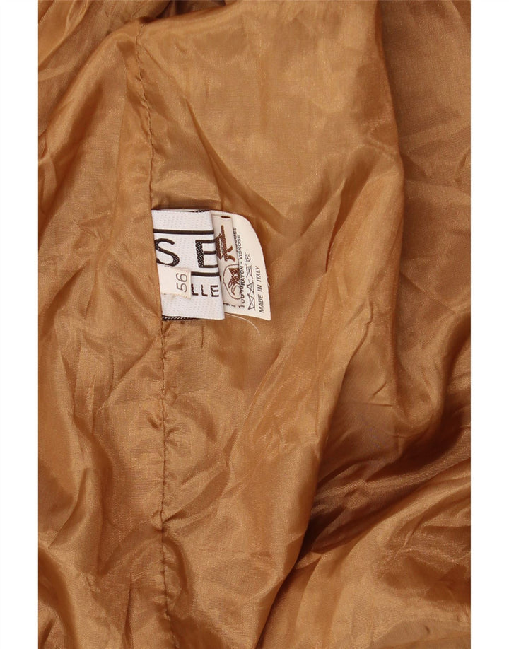 Giacca vintage in pelle scamosciata da uomo IT 56 3XL Pelle marrone