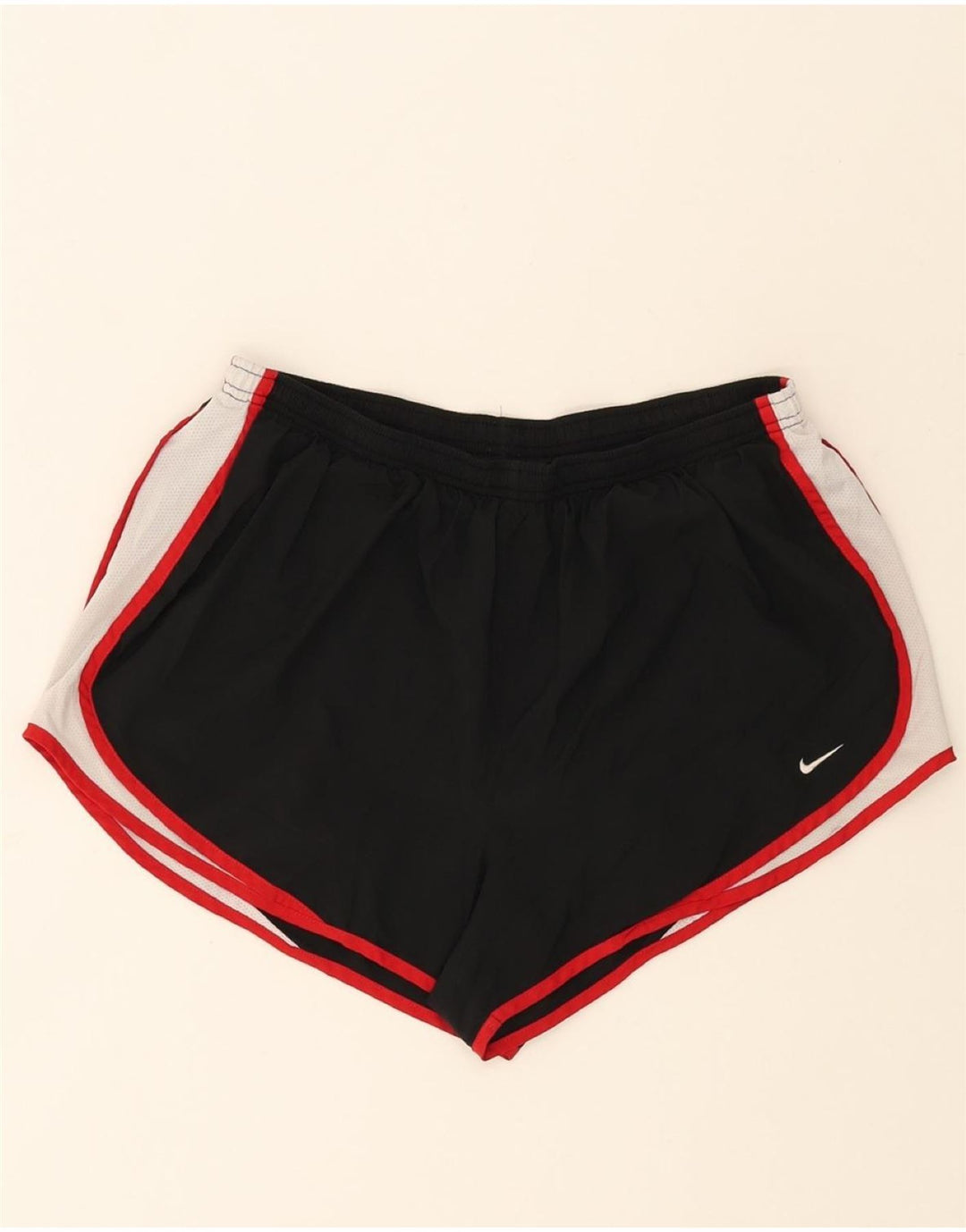 NIKE Womens Sport Shorts UK 18 XL  Black Colourblock Polyester Vintage Nike and Second-Hand Nike from Messina Hembry 