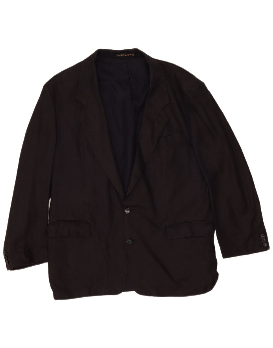 Giacca blazer a 2 bottoni da uomo Marks & Spencer UK 44 XL Lino nero classico