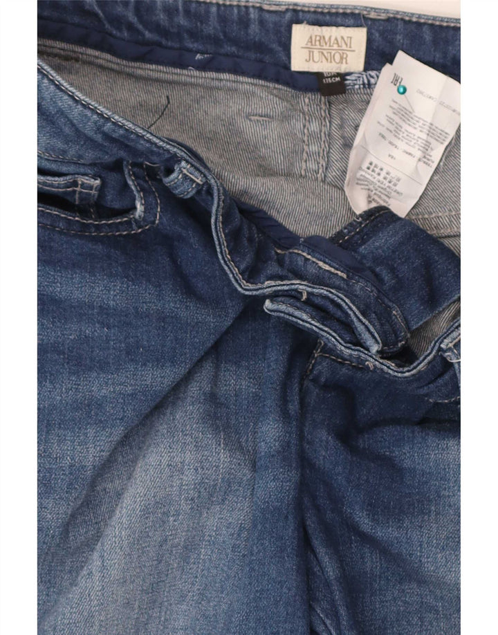 Shorts in denim da ragazzo Armani Junior 15-16 anni W32 Blu Cotone