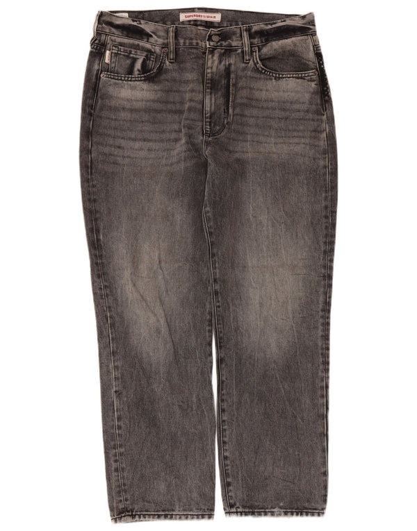 Jeans dritti da uomo Superdry W32 L28 cotone grigio