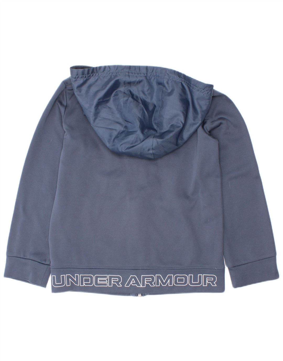 Maglione con cappuccio e zip per ragazzi Under Armour 5-6 anni in poliestere blu navy
