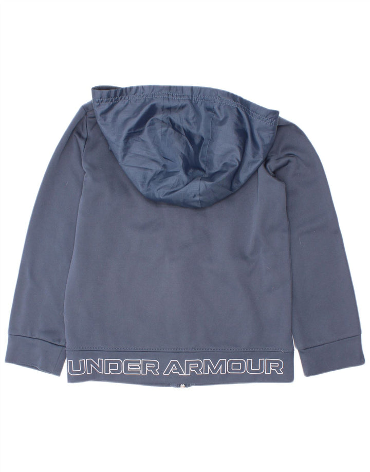 Maglione con cappuccio e zip per ragazzi Under Armour 5-6 anni in poliestere blu navy