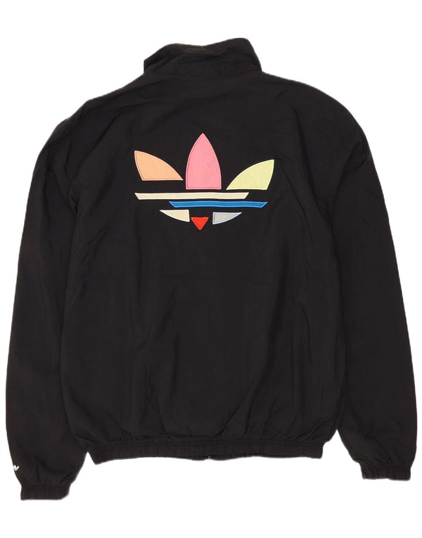 Giacca da ginnastica grafica da uomo Adidas XS nera in poliammide