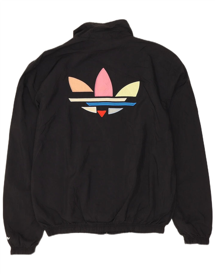 Giacca da ginnastica grafica da uomo Adidas XS nera in poliammide