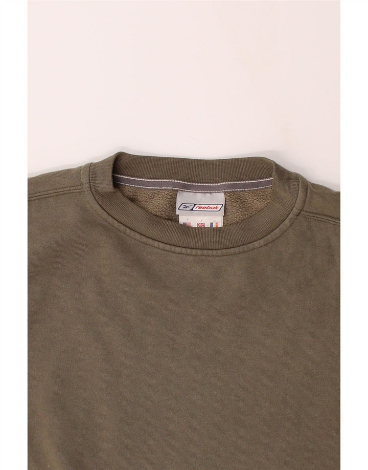 REEBOK Mens Loose Fit Sweatshirt Jumper Small Grey Cotton Vintage Reebok and Second-Hand Reebok from Messina Hembry 