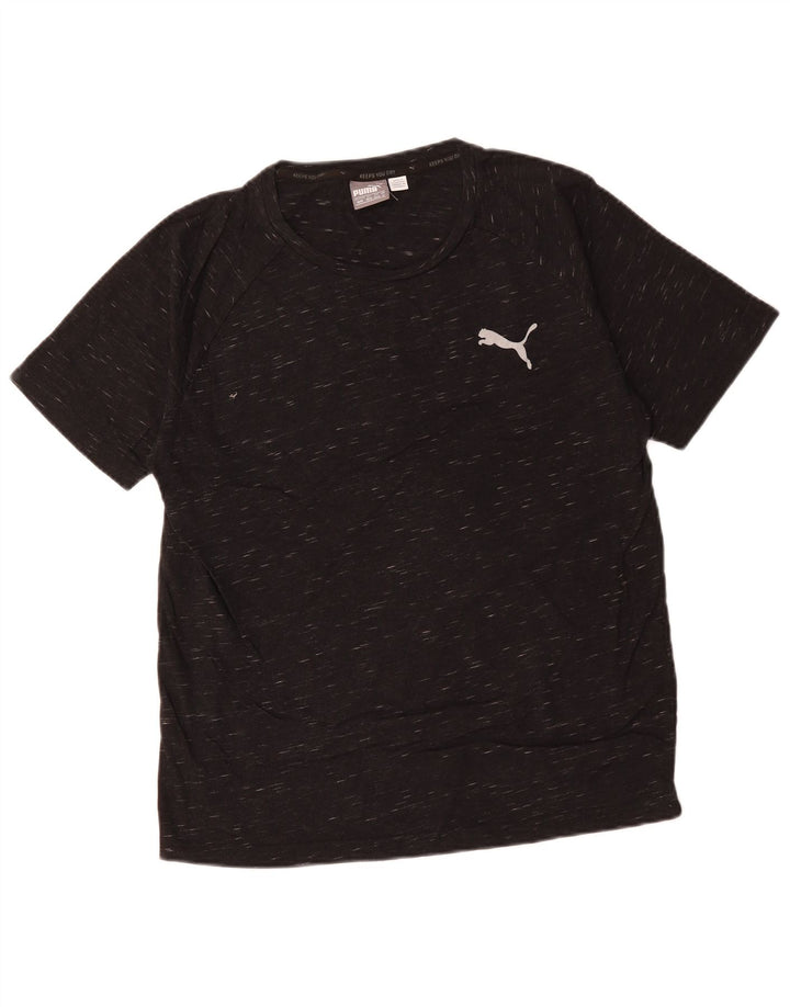 T-shirt da uomo PUMA Top in cotone mélange nero medio