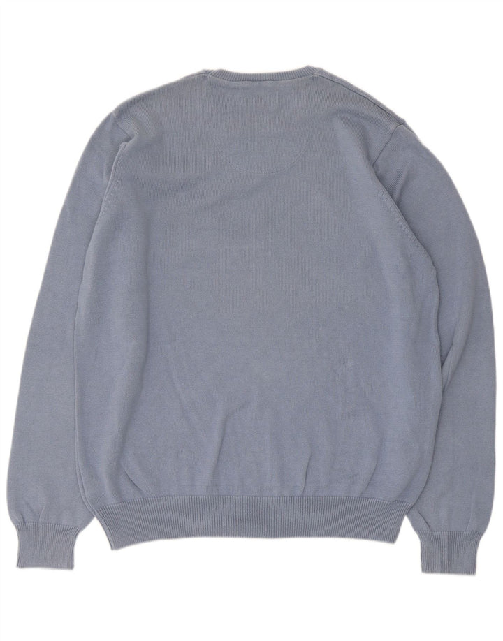 Marks & Spencer maglione da uomo girocollo blu Harbour di grandi dimensioni in cotone