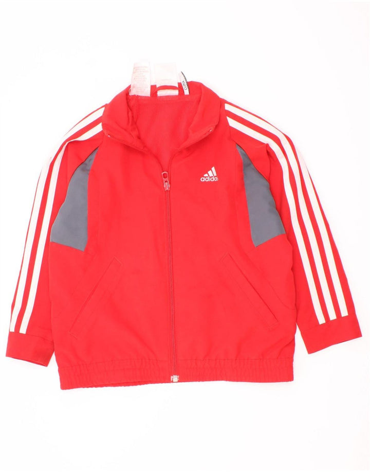 Giacca da tuta Adidas Climalite da ragazzo, 4-5 anni, colore rosso