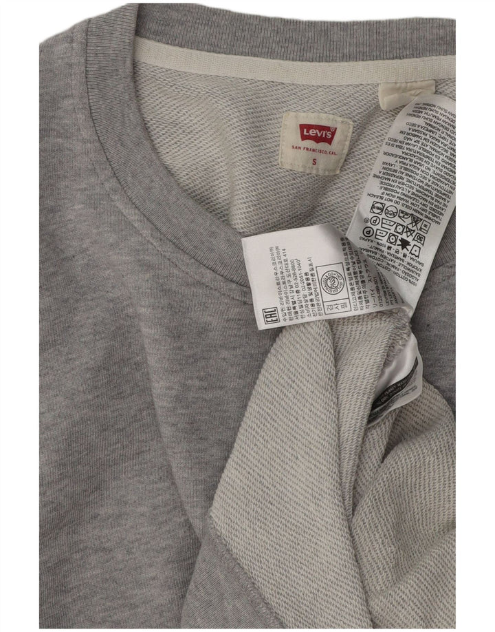 LEVI'S Felpa da uomo vestibilità ampia maglione piccolo cotone grigio
