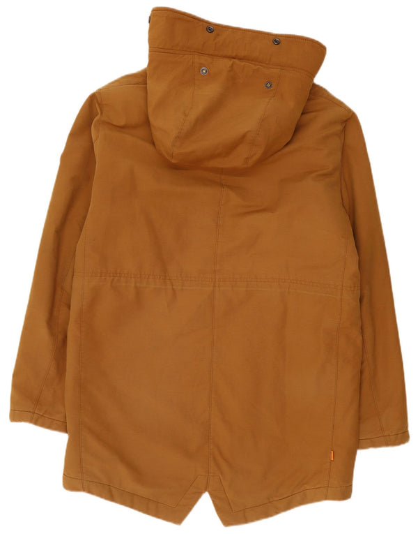 Timberland Giacca da uomo Sherpa Parka con cappuccio UK 36 Small Marrone Cotone