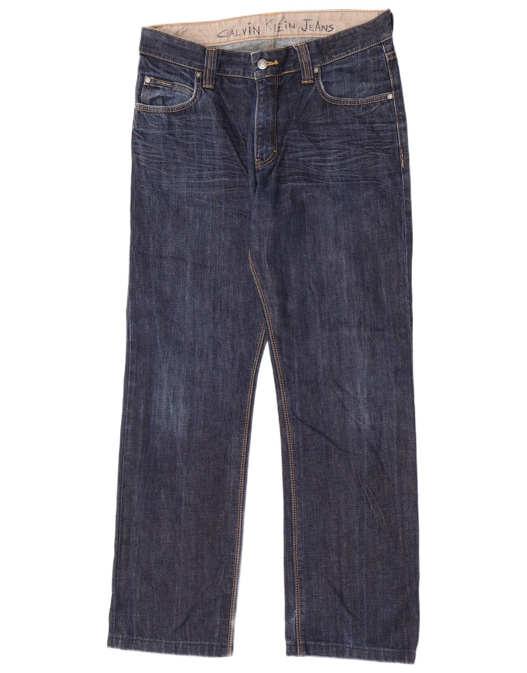 Jeans dritti da donna Calvin Klein W33 L31 Blu navy