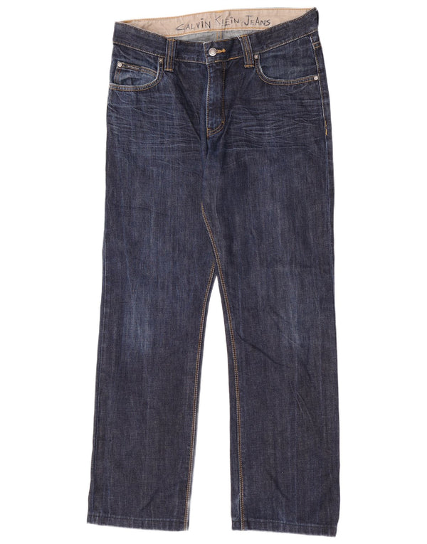 Jeans dritti da donna Calvin Klein W33 L31 Blu navy