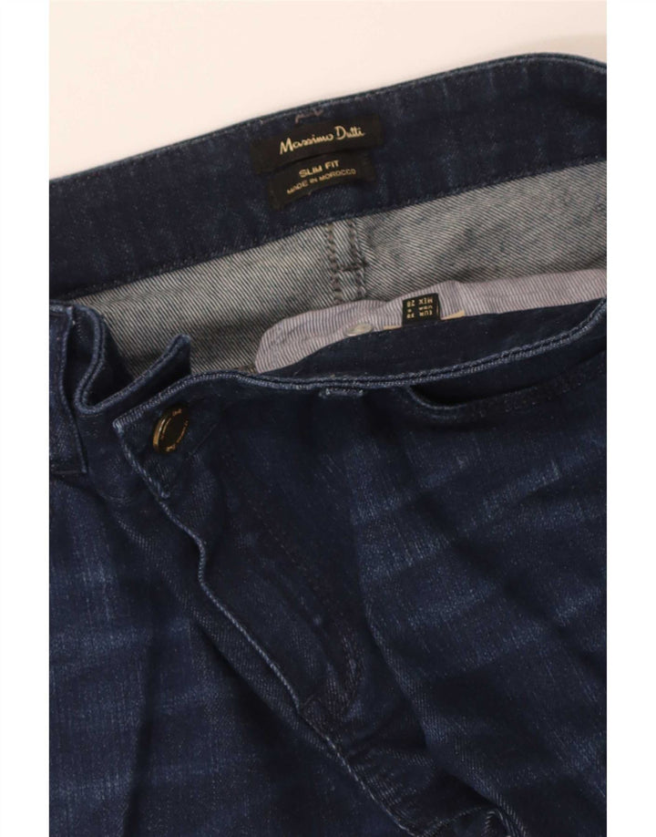 Jeans slim da donna Massimo Dutti EU 38 Small W28 L32 Blu navy