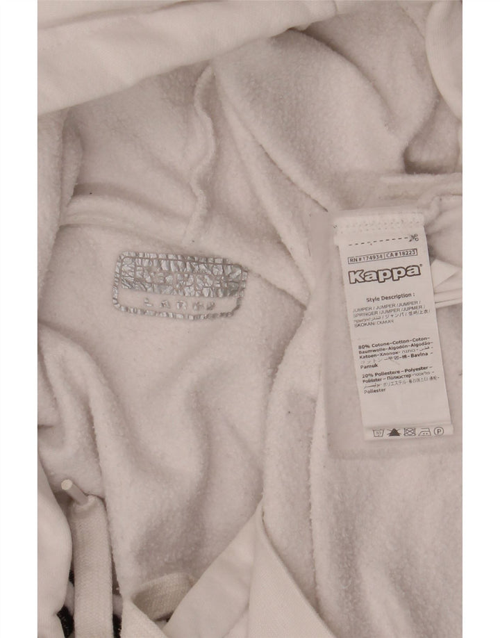 Maglione con cappuccio grafico da uomo KAPPA grande in cotone bianco