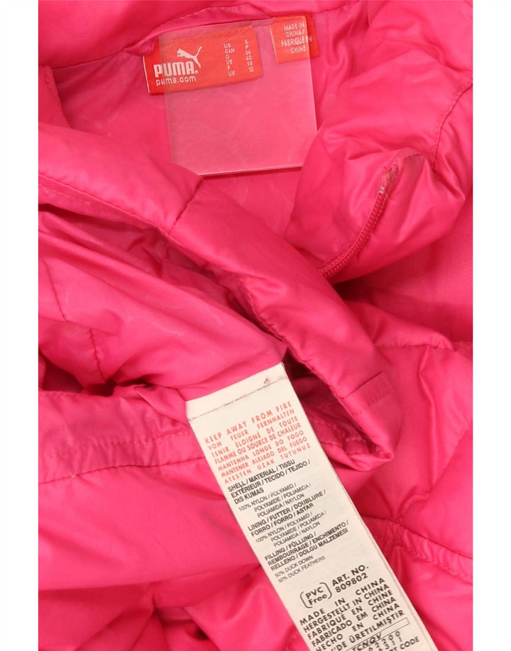 Gilet imbottito da donna Puma UK 10 piccolo nylon rosa