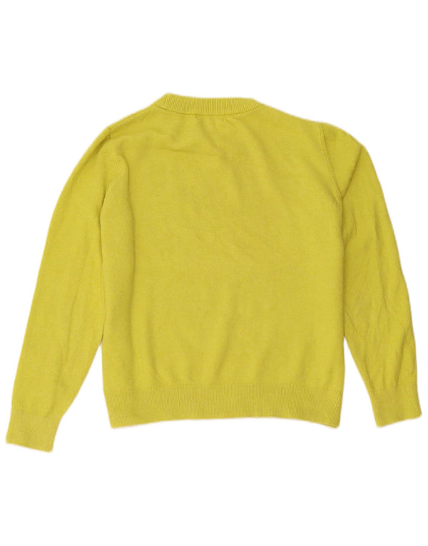 Maglione maglione girocollo da donna Marks & Spencer UK 14 giallo medio