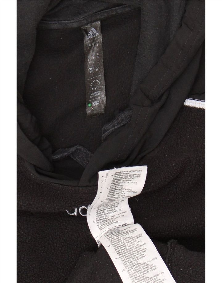Maglione in pile con cappuccio da uomo ADIDAS piccolo poliestere nero