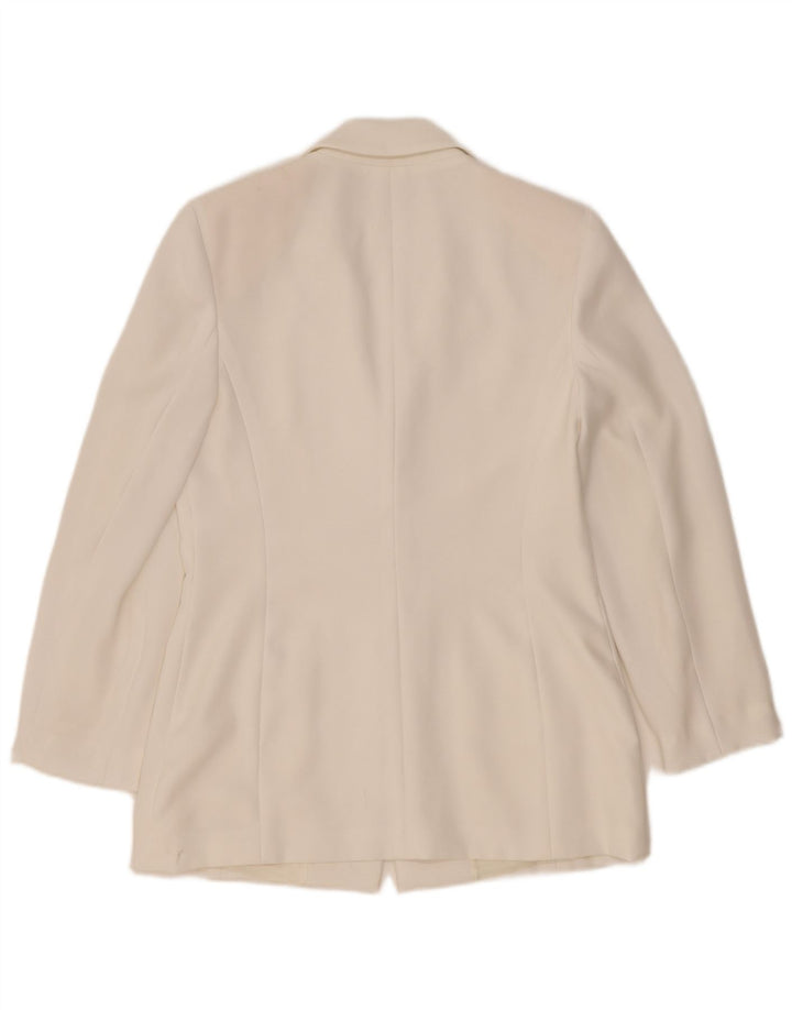 Giacca blazer da donna con zip intera Luisa Spagnoli IT 44 Acetato bianco medio