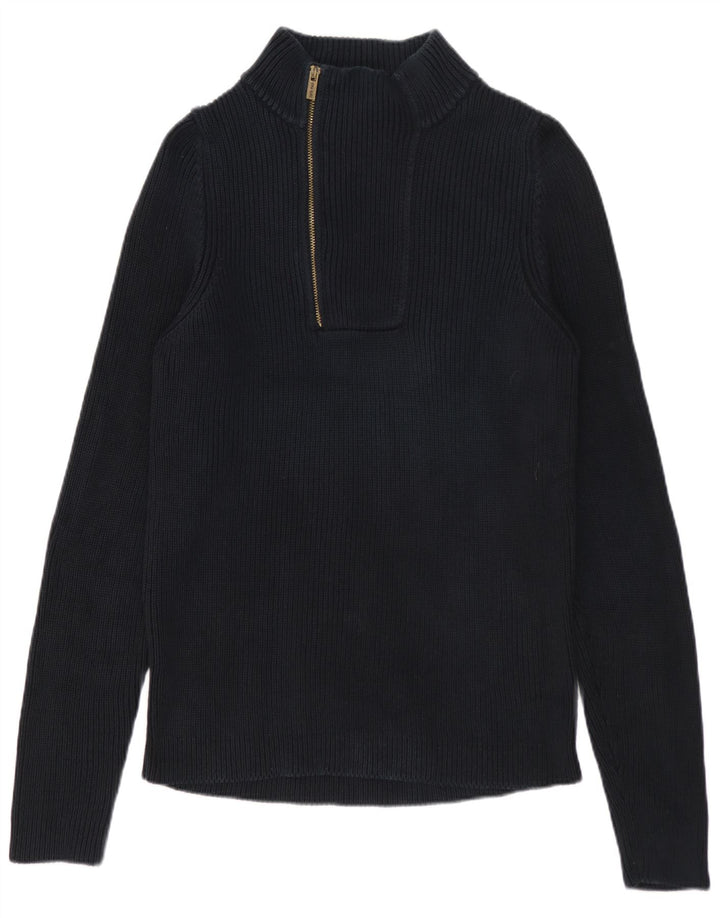 ZARA Maglione da Uomo con Zip e Collo Blu Navy Medio
