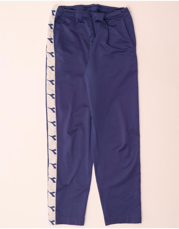 DIADORA Pantaloni da tuta con grafica da uomo Large Blu Colourblock in poliestere