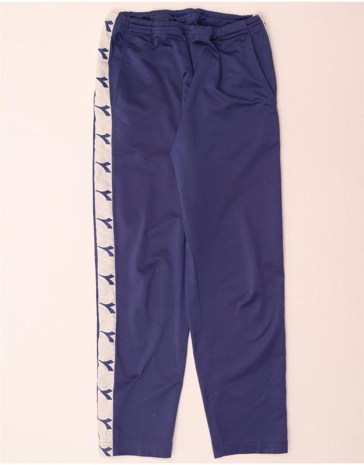 DIADORA Pantaloni da tuta con grafica da uomo Large Blu Colourblock in poliestere