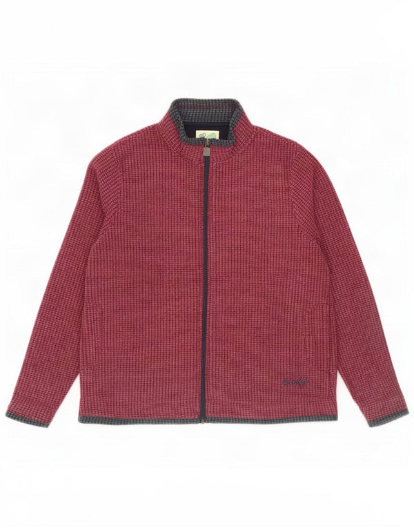 Weird Fish Giacca in pile da donna UK 20 2XL Bordeaux Colourblock Poliestere