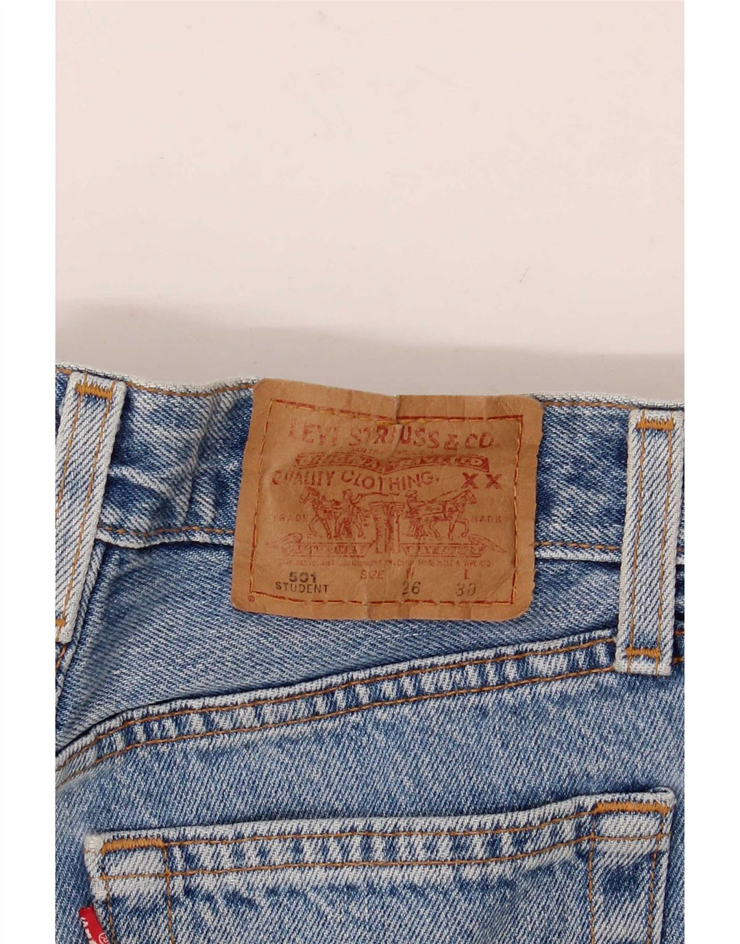 Pantaloncini di jeans Levi's 501 da donna W26 piccoli blu