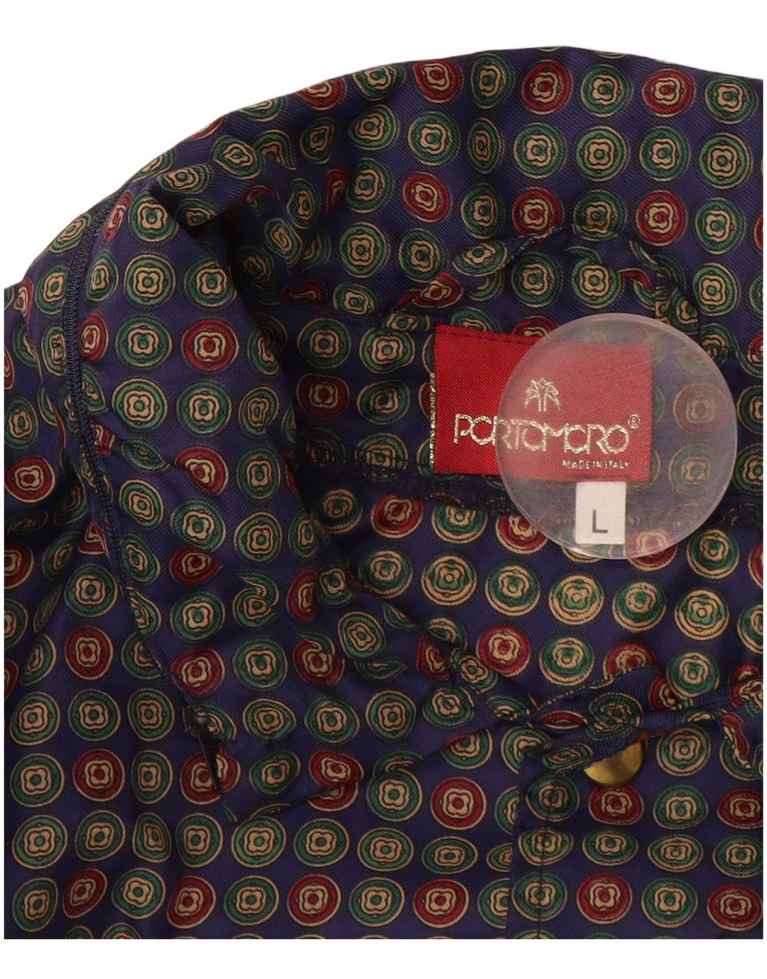 Giubbotto bomber oversize da uomo VINTAGE UK 40 grande pois blu