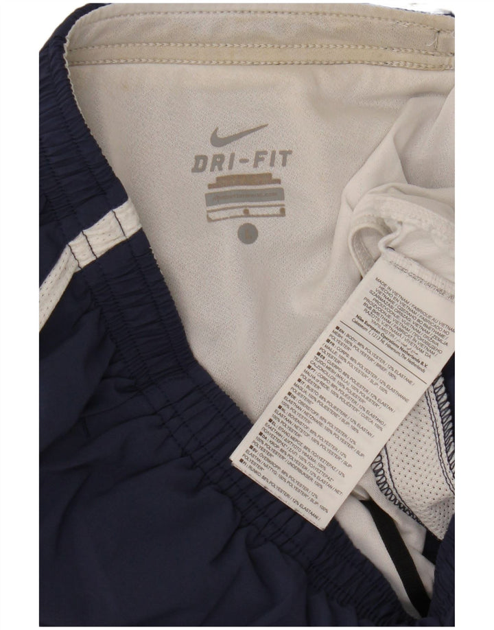 Pantaloncini sportivi Nike Dri Fit da uomo, grandi, in poliestere color block blu navy