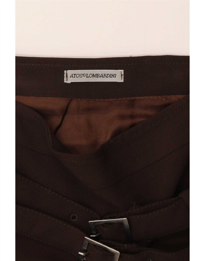 Gonna a trapezio da donna Atos Lombardini W30 Marrone medio