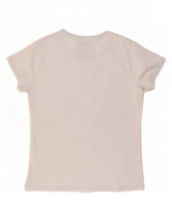 T-shirt grafica da donna Superdry Top UK 14 grande cotone bianco
