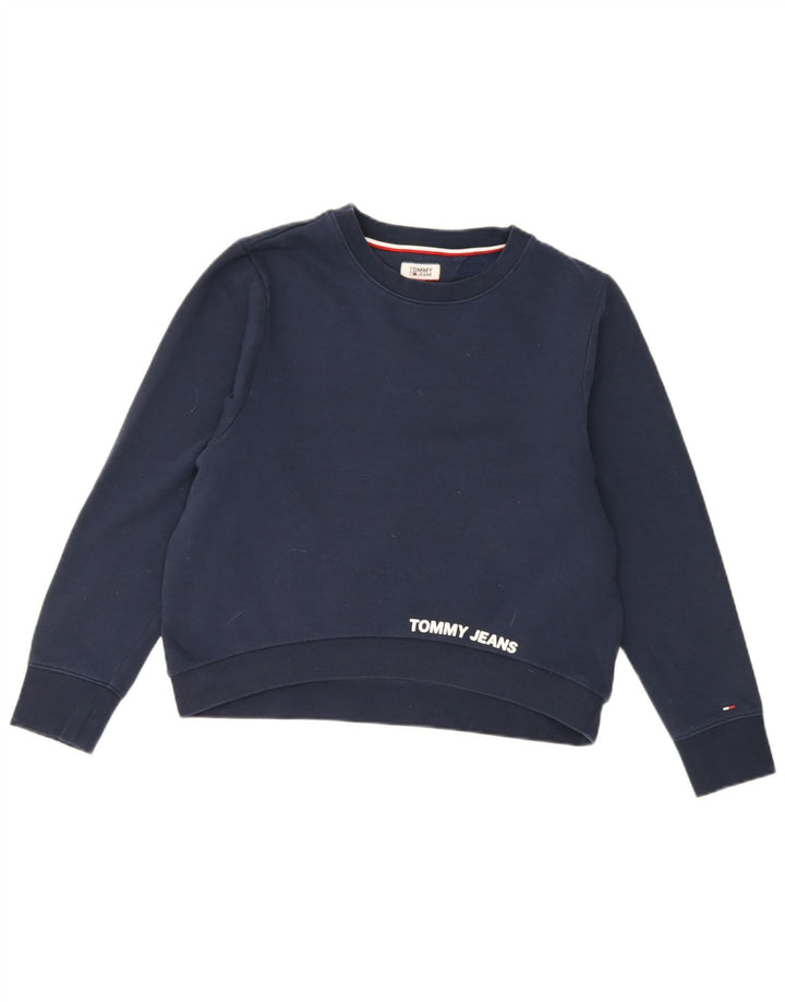 Felpa oversize da donna Tommy Hilfiger UK 10 Small Blu Navy