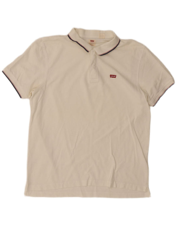 Polo Levi's Standard da uomo, grande, bianca