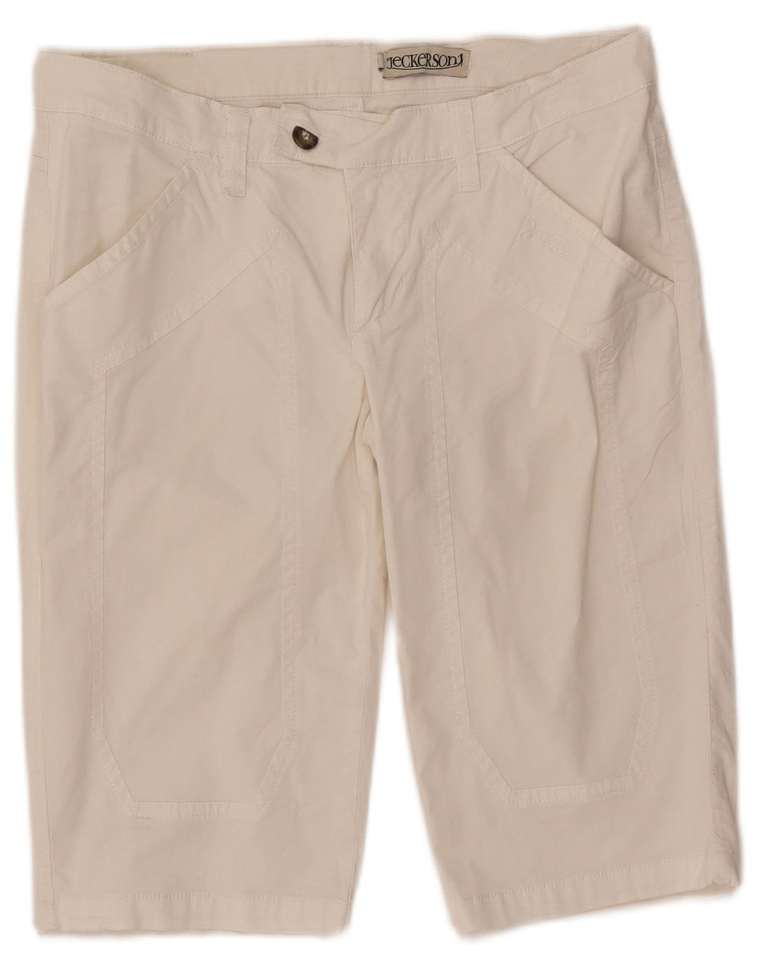 Pantaloncini casual da donna Jeckerson W30 cotone bianco medio