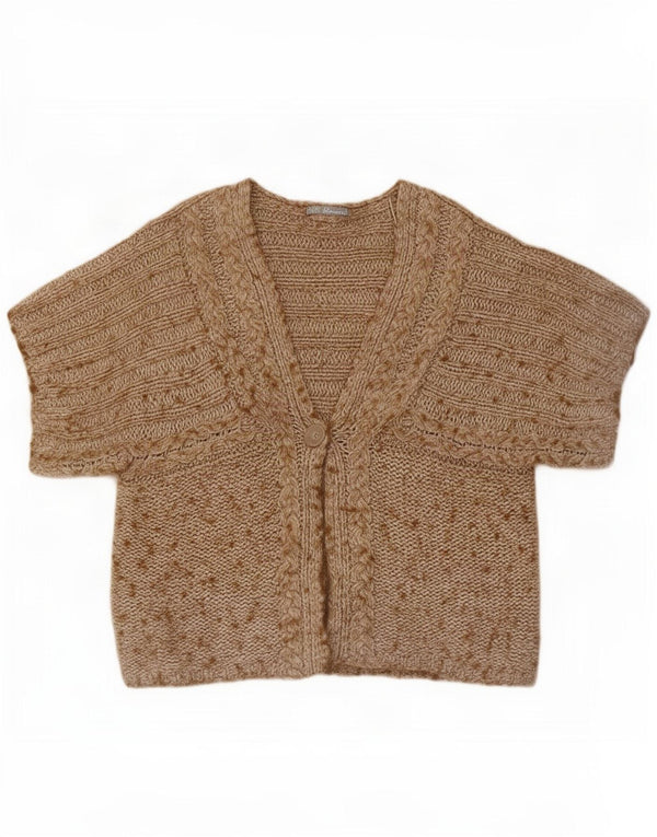 Maglione cardigan da donna Marks & Spencer UK 20 2XL Marrone screziato