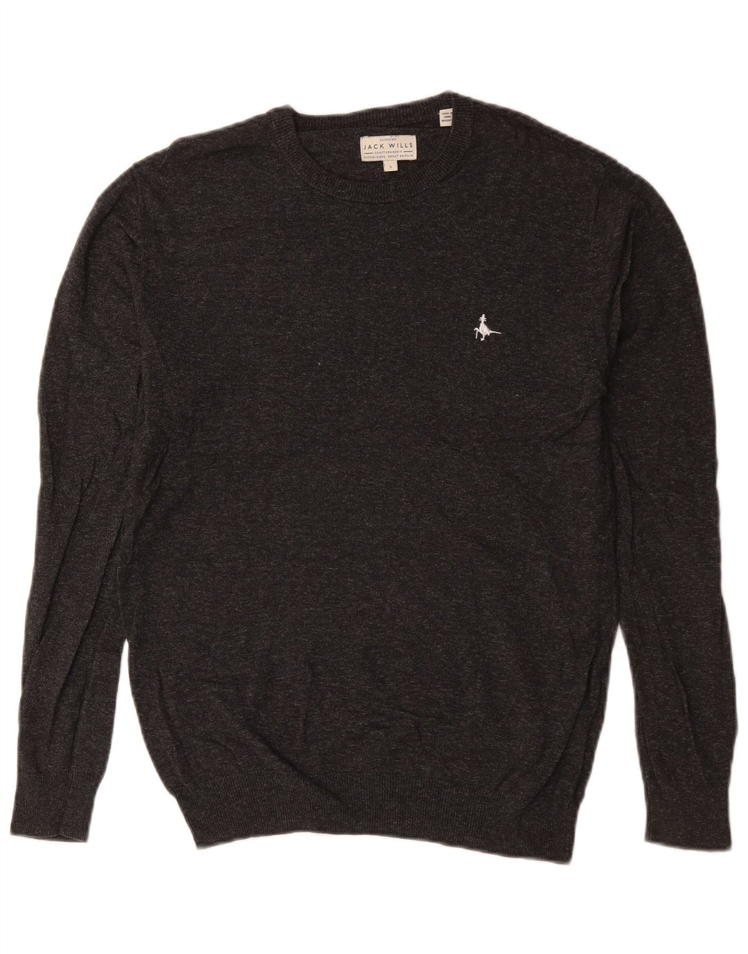 Maglione maglione girocollo da uomo Jack Wills piccolo cotone grigio
