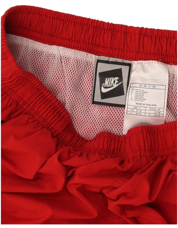 Pantaloncini sportivi da uomo Nike UK 34/36 grandi nylon rosso