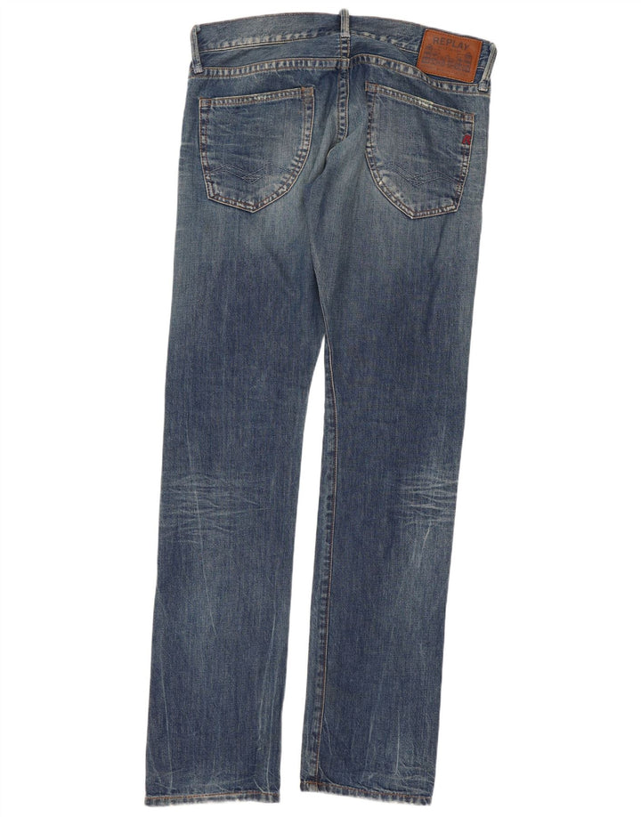 Jeans dritti da donna Replay W31 L34 cotone blu