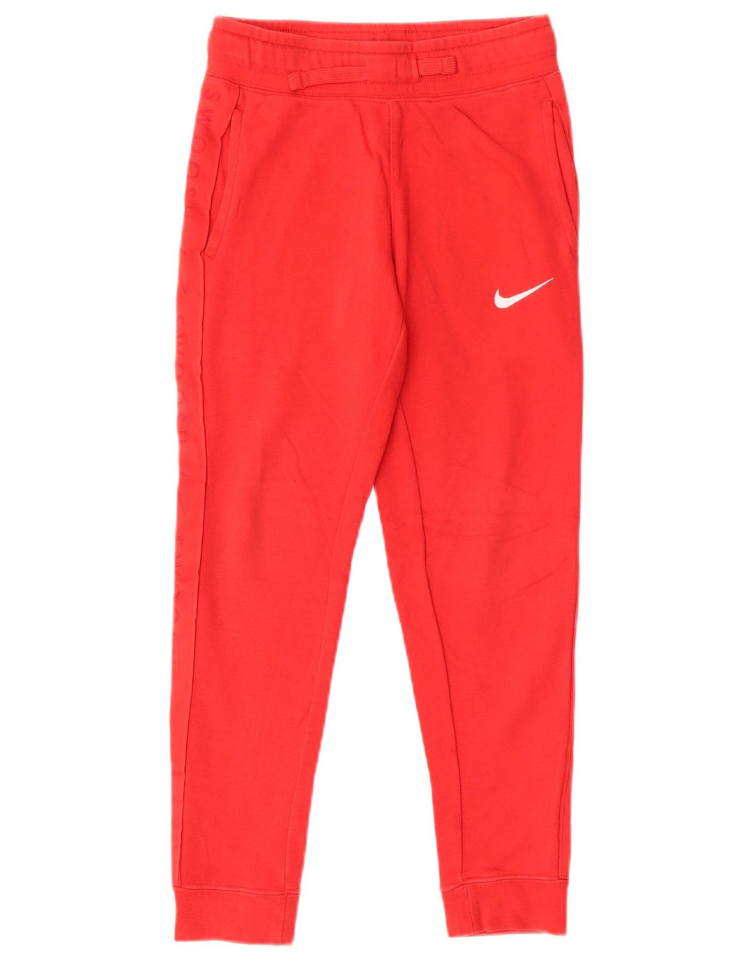 Pantaloni da tuta con grafica Nike Swoosh da ragazzo, pantaloni da jogging, 8-9 anni, piccoli, rossi
