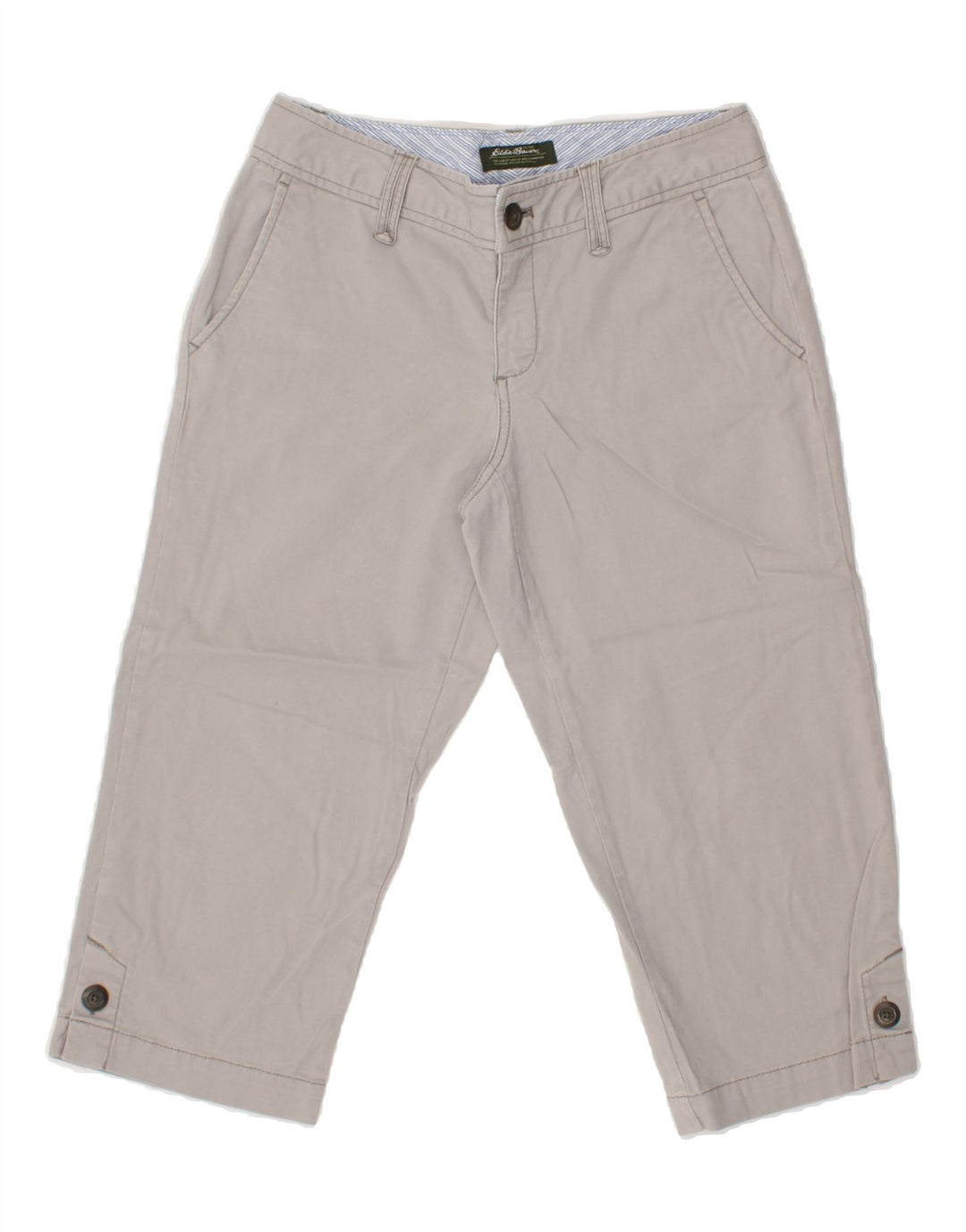 EDDIE BAUER Womens Capri Trousers US 4 Small W28 L20 Grey Cotton Vintage Eddie Bauer and Second-Hand Eddie Bauer from Messina Hembry 